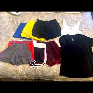 Workout gear-shorts, shirt & tank top